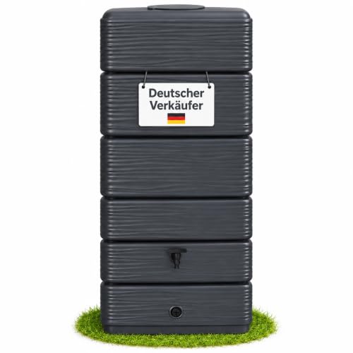 Ondis24 Regenwasser Wandtank Regenfass Eco 300 Liter Graphit...
