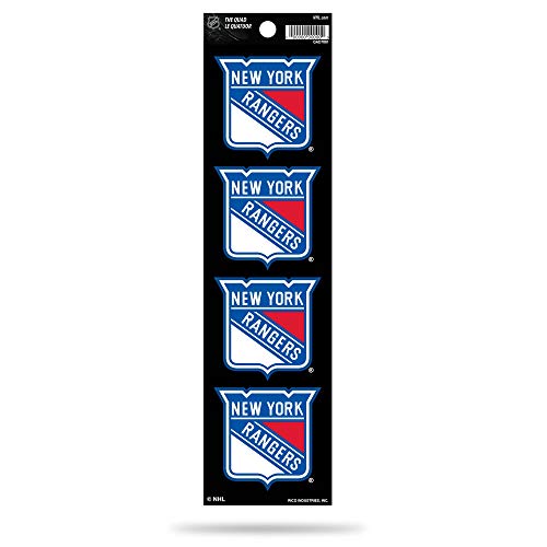 Rico Industries NHL New York Rangers Die Cut 4-Piece The Quad Sticker Sheet