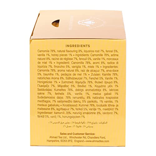 Ahmad Tea Camomile Tea with Honey & Vanilla 20 Count (Pack of 1)