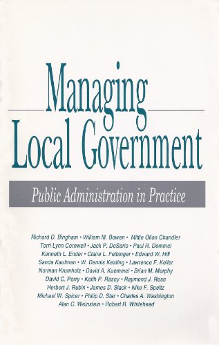 Managing Local Government: Public Administratio... 0803939388 Book Cover