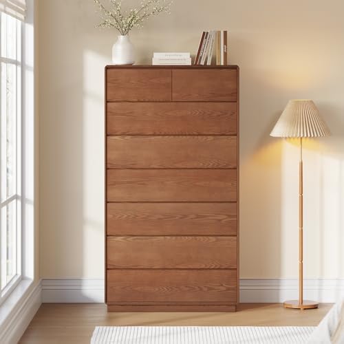 Solid Wood Dresser for Bedroom, Natural Solid Wood 8 Drawer Dresser - 2