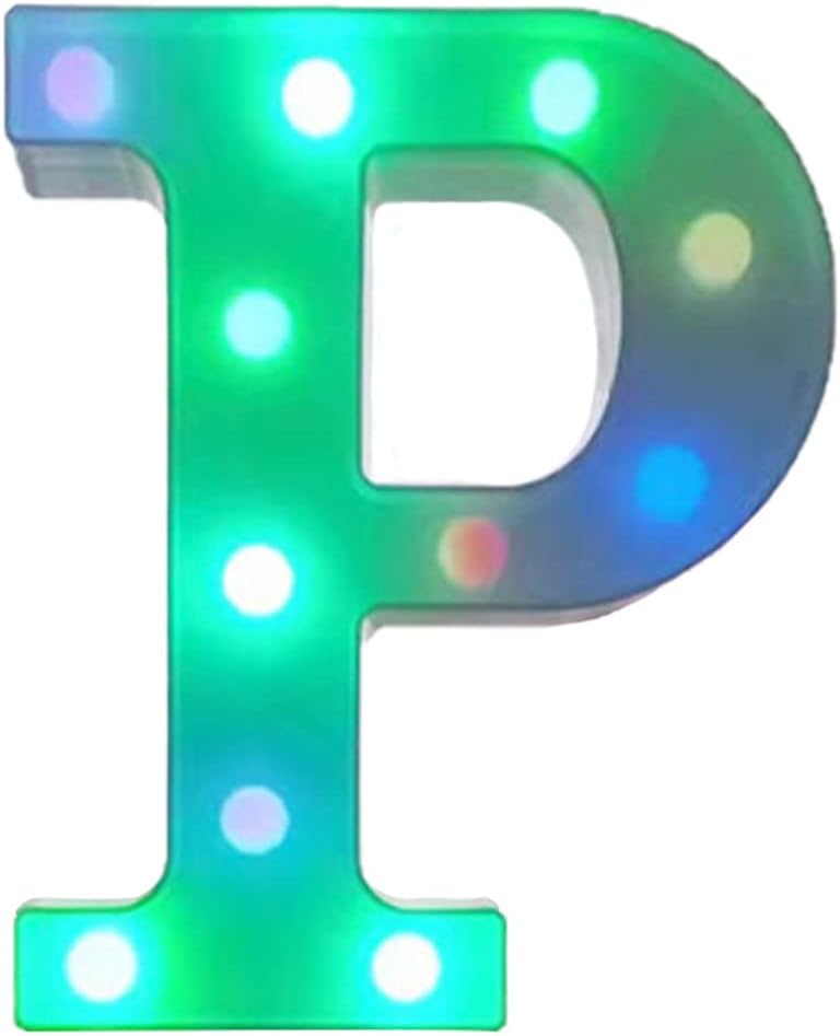 Colorful LED Marquee Letter Lights Up Sign Alphabet Lamp 2xAA Battery Night Light Decoration for Wedding Birthday Christmas Party Bar Decor