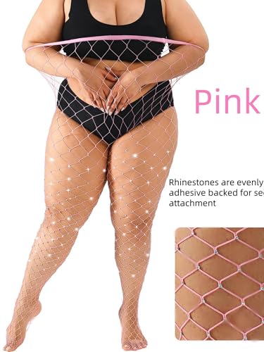 Image of Plus Size Fishnet tights Glitter stockings Sparkly Pantyhose Leggings for women-Big Mesh