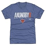 500 LEVEL OG Anunoby New York Knicks Men's Premium T-Shirt - OG Anunoby New York Knicks Elite WHT (Tri Royal, Large)