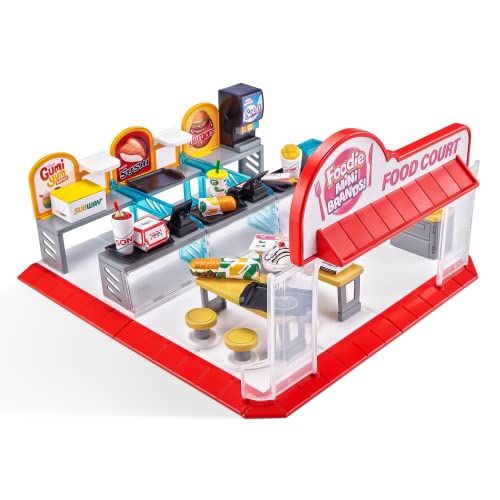 5 Surprise Foodie Brands Mini Food Court Playset By Zuru, With 32 Pieces To Build + 1 Exclusive Miniature Collectible Toys, Small Toy For Kids, Teens, Adults #TOP3
