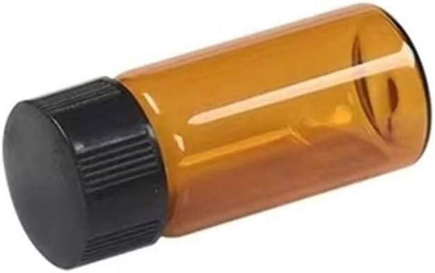 2ml to 60ml Amber Lab Glass Sample Bottles, Brown Screw Mouth Essential Oil Bottle, Lab Vial, Chemical Glassware(50ml 10pcs)