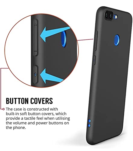 Image of Mobile Back Cover Case for Honor 7A Pro (Silicone Case|CameraProtection|Black SC1510)