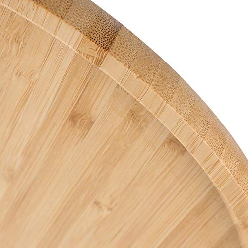 Zeonhak 2 Pack 12 Inches Natural Bamboo Plant Saucer, Round Bamboo Plant Tray For Indoor And Outdoor Various Plants #TOP2