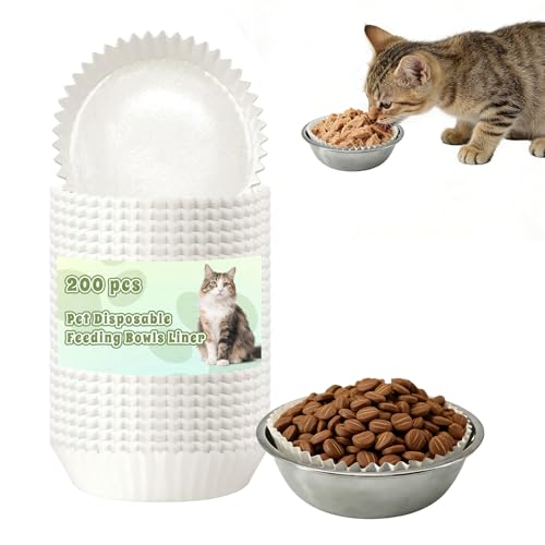 Duluvop 200 Pcs Pet Disposable Feeding Bowls Liner Bulk by Duluvop - Used condition - US$10.80