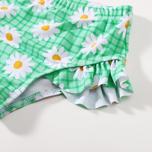 Image of Baby Swimsuit Girl Two Piece Bathing Suit Toddler Girls Summer Beach Ruffle Tankini Swimwear 1-7Y