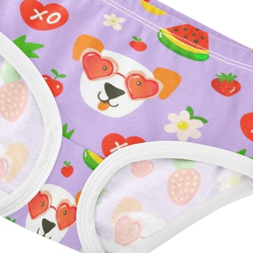 Personalized Toddler Underwear Floral 2t Cotton Panties Little Girl Cute Dog Faces Fruit Kids Briefs Undies4