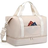 VSNOON Ryanair Handgepäck 40x30x20, 24L Faltbare Handgepäck Tasche mit Schuhfach, Wasserbeständig Reisetasche Handgepäck 40x30x20, Weekender Travel Bag Sporttasche Damen Herren, Khaki
