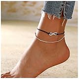 Pulsera de tobillera infinita vintage hecha de aleación de alta calidad, fácil de combinar con la ropa.