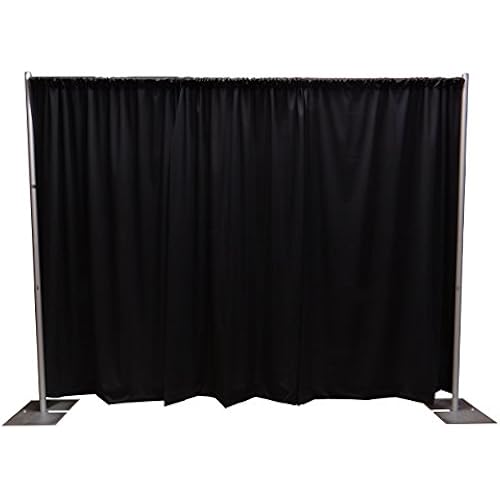 OnlineEEI Premier Portable Pipe and Drape Backdrop Kit 8ft x 10ft (Black)