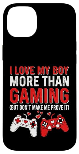 Funny Gamer Boyfriend Love My BOY More Than Gaming ���[���A �X�}�z�P�[�X iPhone 14 Plus �p