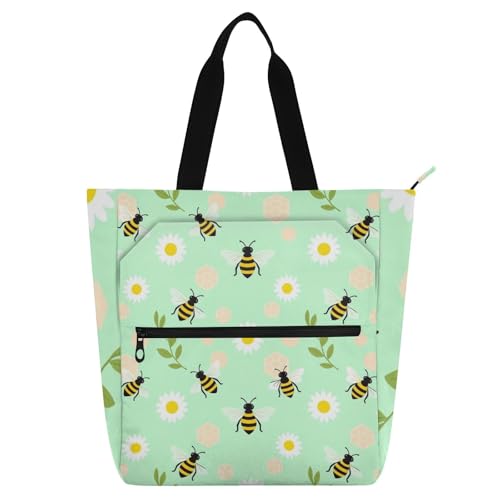 Sac fourre-tout à livres imperméable et réutilisable avec fermeture éclair pour l'école