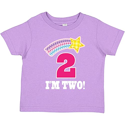 inktastic 2nd Birthday 2 Year Old Girls Rainbow Star Toddler T-Shirt 5-6 Lavender 29998