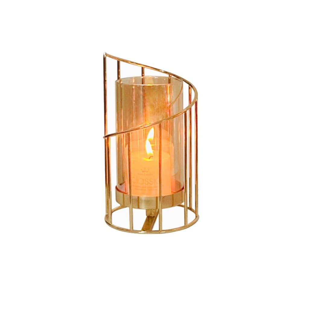 HTTGDGDH Nordic Romantic Candlestick Table Living Room European Iron Art Candle Candlelight Dinner Props Decoration,D-10 * 23cm