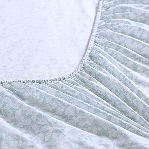Image of Tommy Bahama King Cooling Sheet Set - 100% Cotton Percale, Crisp & Breathable Sheets for Hot Sleepers, Lightweight, Cool Zone Blue Sky, Deep Pocket