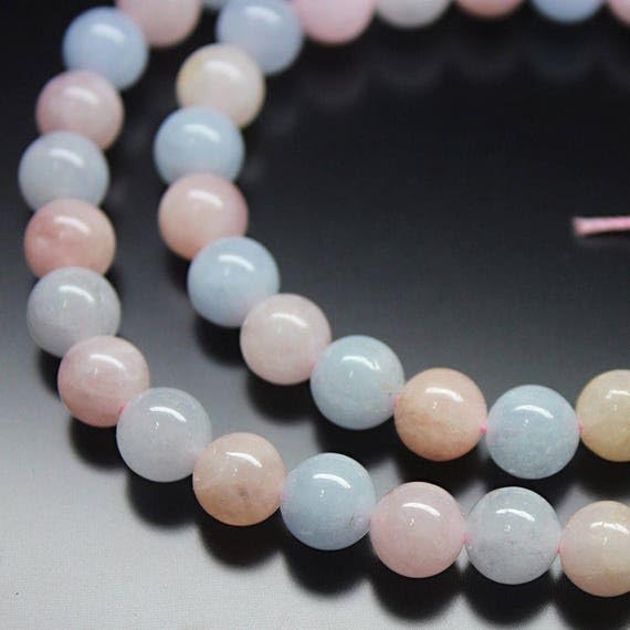 Perles beryl rose morganite aigue-marine pour créer vos bijoux bohèmes d'été