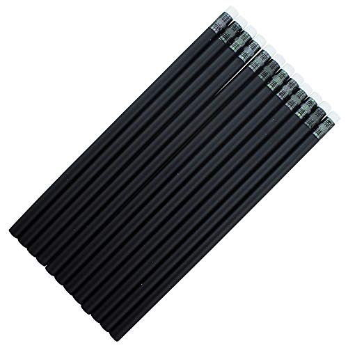 Lápices EZPENCILS & GIFTS pack x10, mina 2HB, negro mate miniatura 1