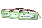vhbw 3X NI-MH Akku 500mAh (2.4V) kompatibel mit Festnetz Telefon Medion MD83242, MD83282 ersetzt VT50AAAALH2BMJZ, GP1010, GPHC05RN01.