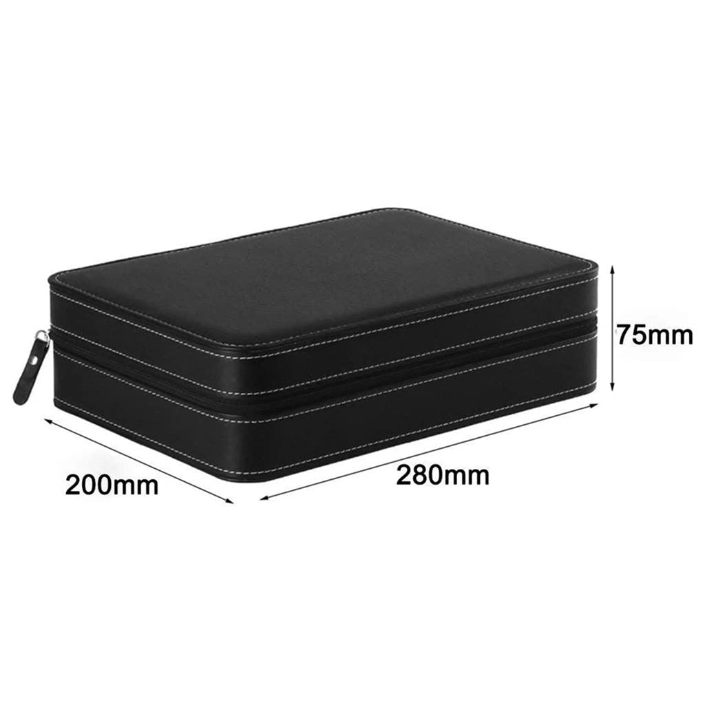 Caja organizadora de Reloj portátil, Caja de Reloj de Cuero PU, Caja de Reloj con Cremallera, Estuche de exposición de Pulsera Multifuncional