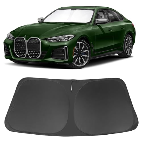 Windshield Sun Shade Custom Fit for 2022 2023 2024 2025 2026 BMW i4 M50 Accessories Foldable...