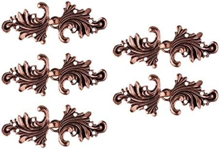 10Pairs Buttons Vintage Retro Metal Cardigan Clips Sew On Cheongsam Buttons Suit Buckles DIY Clothing Fasteners Sewing Beautiful and Durable (Color : Copper)