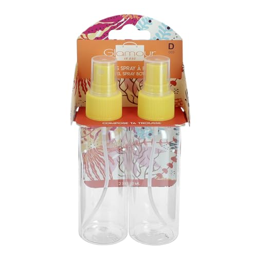 Flacons spray transparents GLAMOUR IN BAG en lot de 3 pour parfums