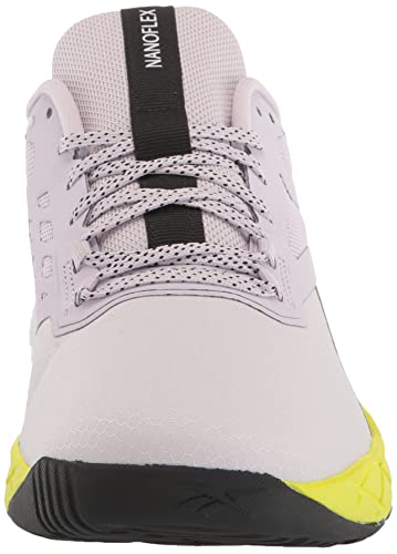 Reebok Tênis feminino Nanoflex Cross Trainer, Brilho de quartzo/preto/rosa atômico, 7.5