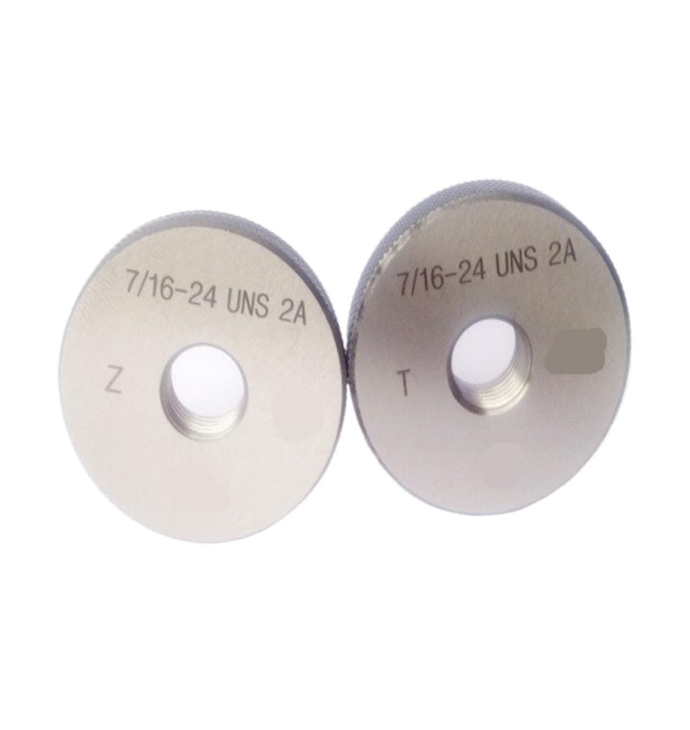 Calibre de rosca Medidor de anillo rosca 2A, medidores Go-No Go 3/4-12-14-16-18-20-24-28-32 UNC UNF, 2 unids/set(3414UNS)