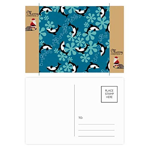 Cartes postales dauphins et baleines bleues en lot de 20 pièces pour correspondance