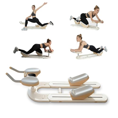 FlexiHome Spine Twist and Stretch Trainer Detachable Back Stretcher Machine Adjustable Exercise Equipment for Lower Back Pain Relief Spine Decompression Leg Stretching & Core Activation
