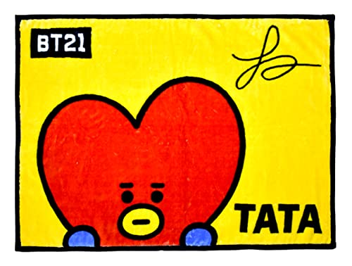 丸眞 ひざ掛け BT21 ひょっこり_TATA 公式 グッズ ブランケット H70×W100cm かわいい ふわふわ おしゃれ 防寒グッズ 5785000500