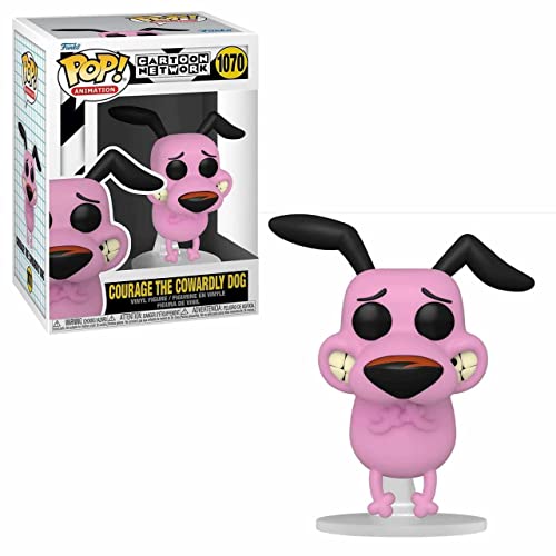 POP Cartoon Network – Boneco de vinil Funko Pop! Coragem, o Cão Covarde (incluído com capa protetora