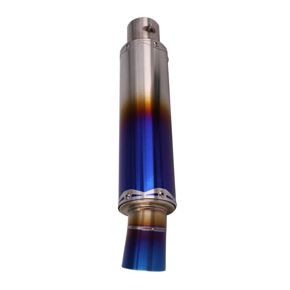 Riloer 1 tubo de escape de silenciador de motocicleta de acero inoxidable, universal para la mayoría de los modelos de motocicletas, calibre de interfaz 5,1 cm, diámetro 7,6 cm / 3,0 IN
