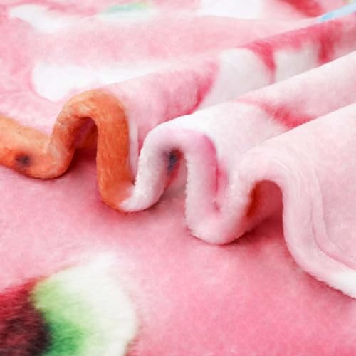 Image of Bnuitland Pink Donut Blanket, 300 GSM Double Sided Giant Realistic Funny Gift Throw for Sofa Bed, Super Soft Novelty Food Blanket for Kids /Pets and Adults