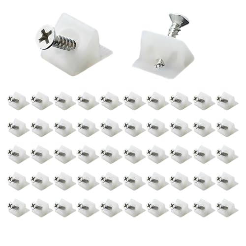 Drawer Repair Wedge Kit with Screws L‑Shaped Plastic Fasteners for Sagging Drawers in Cabinets & Wardrobes(50 Pcs)