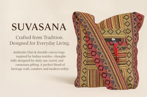 Image of SUVASANA Large Sling Shoulder Bag for Men Women Casual Comfortable Everyday Purse Travel Women's Cross-body Bags