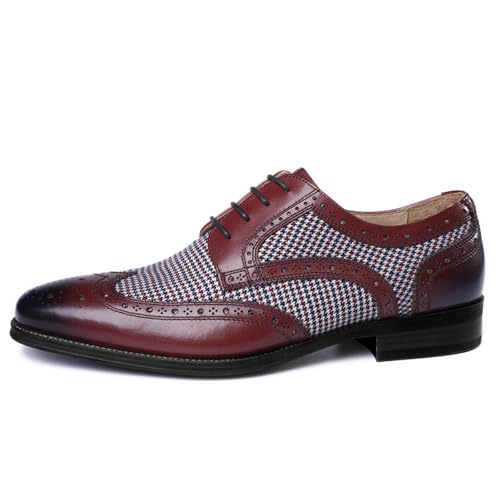 Men's Leather Lace Up Dress Shoes, Man Casual Leather Shoes Business Mens Shoe Coiffeur Office Shoes Men Elegant Loafers Luxury Oxford Shoes for Men