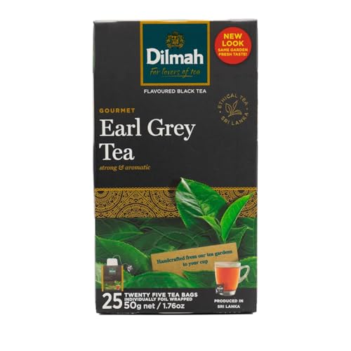 Dilmah Earl Grey Tea 25 Tea Bags Net Wt 50 G.