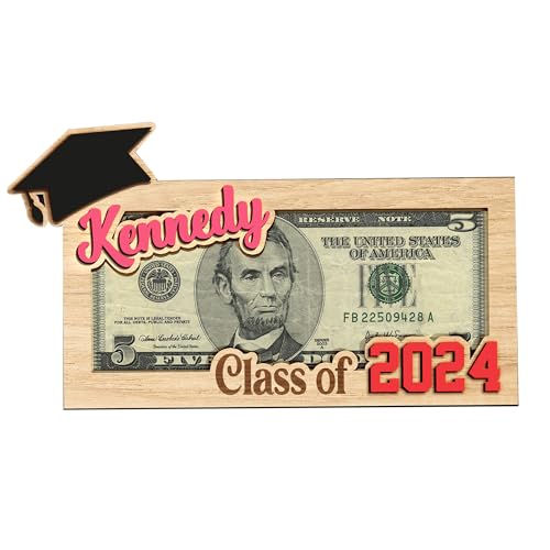 2024 Graduation Gift, Personalized Money Holder, Cash Holder, Gift for Graduate, High School, College, University, Class of 2024 Senior Gift for Graduates High School Students