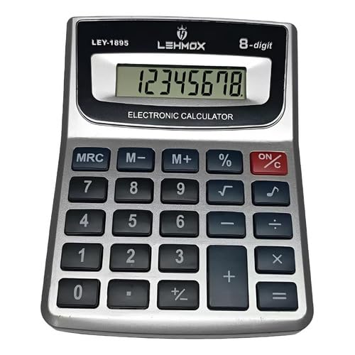 Calculadora LEY-1895 - Científica, 12 Dígitos, Visor LCD, Design Compacto e Funcional para Uso Diári