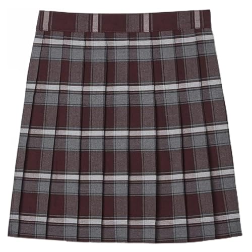 Frech Toast Below The Knee Pleated Skirt Burgundy Plaid...