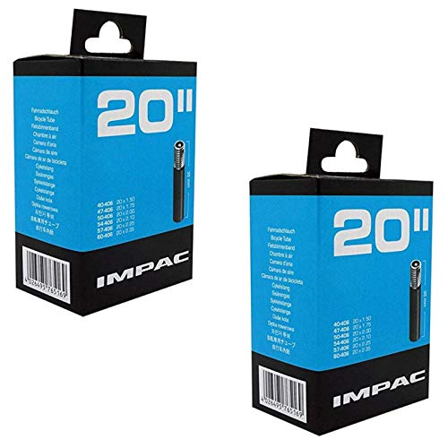 Impac 2pk Cycle Tubes 20 - Schrader Valve - 20 x 1.50-2.35 (406 40-60) - BMK Bikes/Kids Bikes