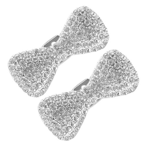 Clips para ventilación de coche ULTECHNOVO con lazos de gemas brillantes, pack de 2 unidades