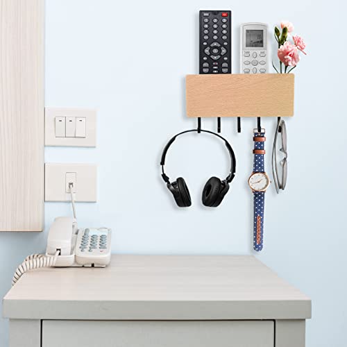 Echehi 5 Hooks Key Holder, Easy to Install Wall Mounted Key Hooks, Small Coat Rack, Letter Rack, Suitable for Entry Areas and Behind Doors. Black - Cosy Home Interiors Echehi 5 Hooks Key Holder, Easy to Install Wall Mounted Key Hooks, Small Coat Rack, Letter Rack, Suitable for Entry Areas and Behind Doors. Black - Image 2