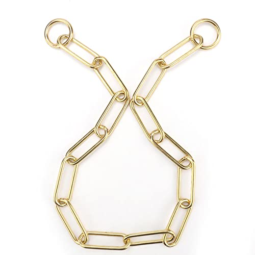 Joyzan Hundehalsband für Hunde, Hundehalsbänder, Kauversuch, Gold, Halbstrobe aus Metall, strapazierfähig, klein, mittelgroß, Training, Füße, Sicherheitskontrolle