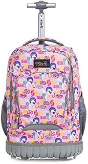 Tilami Rolling Backpack 18 inch Wheeled Laptop Backpack School College Student Travel Trip